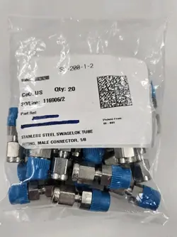 (20PK) SWAGELOK SS-200-1-2 STAINLESS TUBE FITTING 1/8
