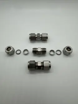3- SWAGELOK STAINLESS STEEL UNION FITTING, 3/8