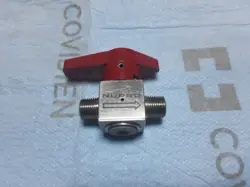 SWAGELOK NUPRO SS-2P4V2 STAINLESS STEEL 1/4-TURN VENTING PLUG VALVE, 1/8NPT