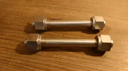 TWO 3-INCH 316 SEAMLESS STAINLESS  1/2 INCH TUBES WITH PARKER & SWAGELOK FITTING