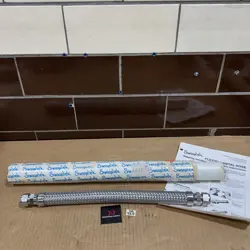*NEW* SWAGELOK FLEXIBLE METAL HOSE 1-1/4” HOSE 3/4” SWAGELOK FITTING 18-3/4”L