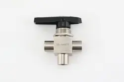 BALL VALVE 40 SERIES, SWAGELOK/WHITEY, 3 WAY, 1/4 FNPT, SS-44XF4