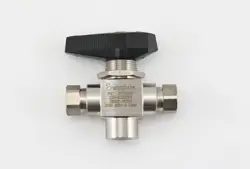 TRUNNION BALL VALVE 83 SERIES, SWAGELOK 3 WAY, STAINLESS STEEL 1/4 NPT SS-83XTF4