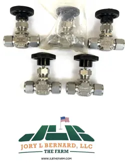SWAGELOK, SS-1VS8, LOT OF 5, BONNET NEEDLE VALVE, 5000 PSIG, 316 SST, NEW, NOS S