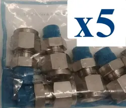 X5 NEW SWAGELOK SS-600-1-6 FITTING, 3/8 IN TUBE OD X 3/8 IN MNPT 5PCS 5PC 5