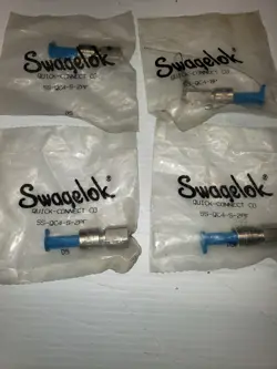 (4) SWAGELOK SS-QC4-S-2PF STAINLESS  INSTRUMENT QUICK-CONNECT STEM 1/8