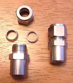 LOT 2 SWAGELOK SS-810-1-8W STAINLESS STEEL 1/2