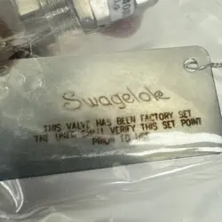 SWAGELOK PRESSURE RELIEF