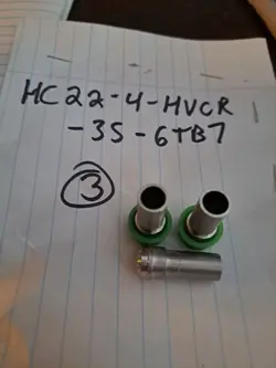 LOT OF 3 HC22-4-HVCR-3S-6TB7 STAINLESS STEEL  FITTING SWAGELOK