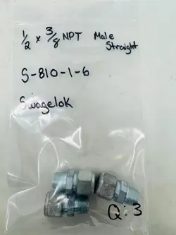 SWAGELOK STEEL CONNECTOR FITTING, 1/2