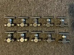(10) NEW SWAGELOK 3/8” BONNET NEEDLE VALVES SS-1KS6-SH, SS1KS6SH STAINLESS STEEL