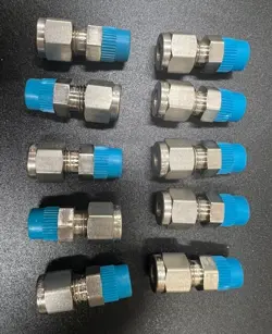 10 PC. - SWAGELOK SS-400-1-2 STAINLESS STEEL FITTING, 1/4