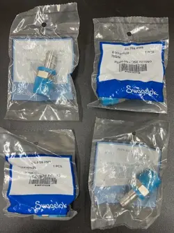 X4 NEW FACTORY SEALED SWAGELOK SS-PB8-PM8 PUSH ON HOSE FITTING
