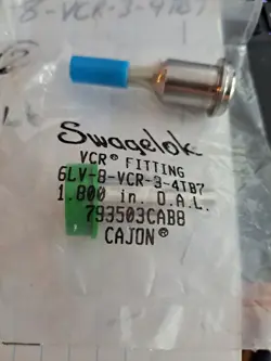 LOT OF 2 SWAGELOK 6LV-8-VCR-3-4TB7 EWAL GLAND  STAINLESS STEEL FITTING