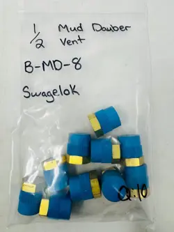 SWAGELOK B-MD-8 BRASS 1/2 INCHES MUD DAUBER VENT FITTING TUBE PACK OF 10