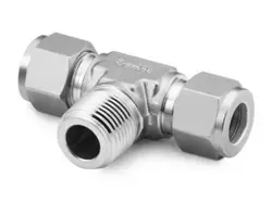 QTY09- SS-400-3TTM- SWAGELOK TUBE FITTING, MALE BRANCH TEE, 1/4 IN. TUBE OD