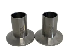 (LOT OF 2) SWAGELOK BIOPHARM BPE 1” TRI-CLAMP SANITARY FERRULE FITTING LONG