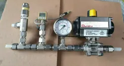 DURAIR II DURAVALVE AP050N ACTUATOR W/ SWAGELOK 316SS GAUGE W/ SMC ISE5B-T2-67L