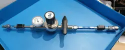EVANS NB-GL-8C-200-XX-IA MANUAL REGULATOR VALVE W/ SWAGELOK FITTINGS + 2 STAINLE