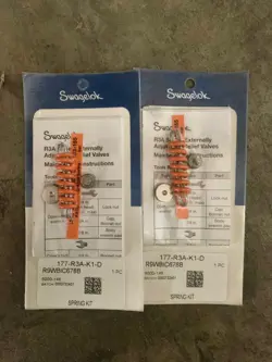 (LOT OF 2) NEW SWAGELOK ORANGE SPRINGS – MODEL 177-R3A-K1-D – ORIGINAL PACKAGE