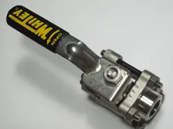 1- WHITEY SWAGELOK STAINLESS STEEL BALL VALVE, 3/8