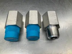 (3) SWAGELOK STAINLESS STRAIGHT FITTING 1/2