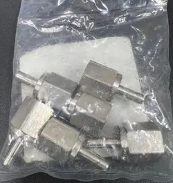SEALED BAG OF 6 -SWAGELOK SS-4-TA-7-4, TUBE ADAPTER, 1/4