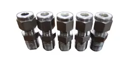 5 SWAGELOK TUBE FITTING MALE CONNECTOR, 1/4 IN. TUBE OD X 1/4 NPT