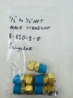 SWAGELOK B-810-1-8 BRASS CONNECTOR 1/2