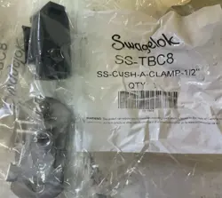 BAG OF 25 SWAGELOK STAINLESS 1/2 CUSHIONED CLAMP TUBE SUPPORT SS-TBC8