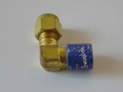 PACK OF 2 SWAGELOK BRASS ELBOW FITTINGS, 1/4 IN. TUBE OD X 1/2 IN. MALE NPT