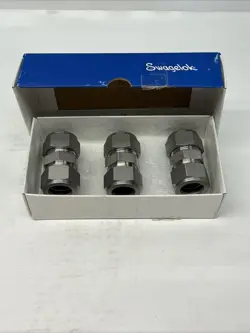 (3X NEW) SWAGELOK SS-1210-6 / SS12106 STAINLESS STEEL, UNION FITTING 3/4'' TUBE