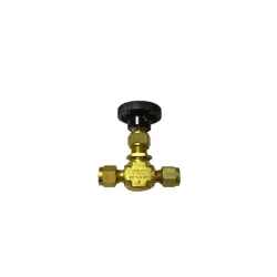 WHITEY SWAGELOK B-1KS4 BRASS GLOBE VALVE SWAGELOK FERRULES