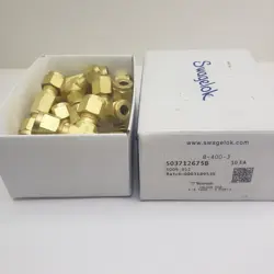10 - SWAGELOK BRASS UNION TEE FITTING,  1/4
