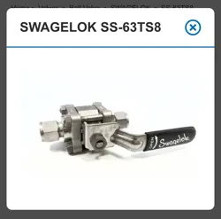 1/2” SWAGELOK TUBE FITTING