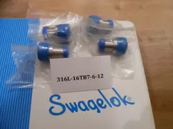 FOUR. 316L-16TB7-6-12. REDUCING SWAGELOK BUTT WELD UNION 1