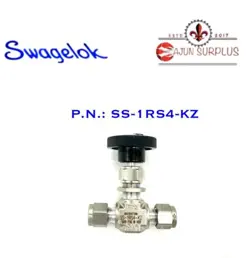 ~NEW~ SWAGELOK- PN.: SS-1RS4-KZ, 1/4 TUBED SS316 INTEGRAL BONNET NEEDLE VALVE!