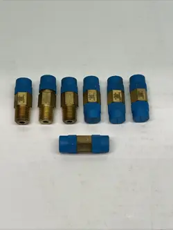 (7X NEW) SWAGELOK B-4CP2-10 BRASS POPPET CHECK VALVE 10PSIG (0.69 BAR) 1/4