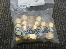 NEW 8 PACK SWAGELOK BRASS UNION,  3/8