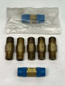 (7X USED? READ) SWAGELOK B-4CP2-1 BRASS POPPET CHECK VALVE 1PSIG 1/4