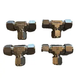 (4) SWAGELOK 315 7V1 3/8” STAINLESS TUBING FITTINGS