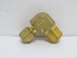 230091 NEW-NO BOX; SWAGELOK B-400-2-6RT BRASS ELBOW; 90DEG; 1/4