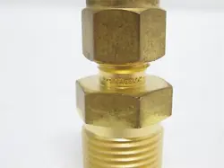 230137 NEW-NO BOX; SWAGELOK B-400-7-6 BRASS STRAIGHT FITTING 1/4