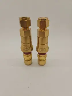 2- SWAGELOK B-QC6-D-600 & B-QC6-B-600 BRASS INSTRUMENTATION QUICK CONNECT STEM