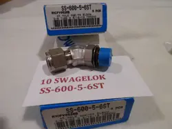 10. SS-600-5-6ST. SWAGELOK. 5 LOTS OF 10 AVALIABLE