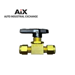 WHITEY SWAGELOK B-42S4 1/4” BRASS BALL VALVE MANUAL SHUTOFF TUBE OD INLET/OUTLET