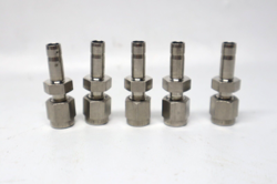 LOT OF 5 SWAGELOK SS-400-R-4 .1/4 TUBE X 1/4 TUBE ADAPT,