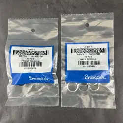VINTAGE LOT OF 10 SWAGELOK A-813-1 & A-814-1 FRONT & BEAR FERRULE SEALED!