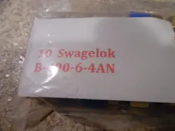 B-400-6-4AN. NEW 1/4  SWAGELOK X 1/4 AN (LOT OF 10)