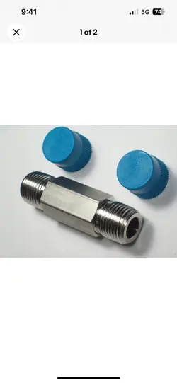 8 - SWAGELOK STAINLESS STEEL HEX PIPE NIPPLE, 3.0